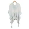 Chal Tejido Fino Calado de Verano y Otoño Cardigan de Bloques de Color Dopamina Atuendo de Viaje para Mujer Borla Habitación con Aire Acondicionado Capa Grande