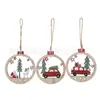 Nuevos Accesorios Colgantes para Árbol de Navidad Decoraciones de Madera Colgantes para Navidad