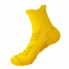 Calcetines de running para hombre de caña media otoño e invierno desodorantes con base de toalla engrosada calcetines deportivos profesionales para maratón color liso antideslizantes