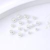 Contas Sólidas que Preservam a Cor Ouro Real 18K Contas de Furo Grande Furo Reto Acessórios DIY Contas Redondas Pulseira Contas Soltas Pequenas Contas de Ouro D41