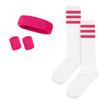 Banda para la muñeca tipo turbante arcoíris transfronterizo combinación de tres piezas diadema deportiva de baloncesto banda para la muñeca calcetines de fútbol set de cuatro piezas