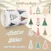 500 Adesivos/Rolo Grande Formato Especial Desenho Animado Árvore de Natal Grafite Rolos de Adesivos 3cm Festa Festiva 12 Desenhos Adesivos Decorativos