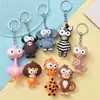Chaveiro de Animal Engraçado Macaco Fofo Leão Pingente de Mochila Escolar Boneco Estéreo 3D Prêmios para Estudantes Presentes Requintados
