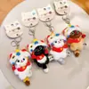 Jinnew Original Gato Leão Dança do Leão Bênção de Ano Novo Chaveiro de Pelúcia Pingente Gato Fofo Pingente de Bolsa Presente