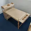 Mesa de Arte Móvel para Jardim de Infância Sala de Aula de Artes Armário de Armazenamento de Papel de Desenho em Madeira Maciça Estúdio de Educação Infantil Rack Organizador Armário de Artes