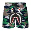 Pantalones cortos de verano transfronterizos nuevos con estampado digital 3D de cabeza de tiburón, para pareja, hombres y mujeres, marca de moda japonesa, pantalones de playa