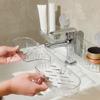 Ventosa grifo estante de almacenamiento transparente inodoro baño mesa de lavado pared almacenamiento artefacto mayoreo
