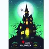Tapiz de Fondo de Halloween Transfronterizo Hecho a Medida para Decoración de Ambiente de Fiesta de Festival al Aire Libre Banner de Tela Colgante 3X5