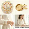 Gemelos de Girasol Completos de Diamante, Gemelos de Camisa, Botones Metálicos, Gemelos de Alta Gama para Hombre, Juego de Gemelos Tipo Caparazón de Tortuga