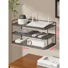 Soporte para Router Almacenamiento para Módem Óptico Decodificador de TV Gabinete con Disipación de Calor Estante de Almacenamiento de Escritorio Enchufe Soporte para Control Remoto