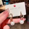 925 agulha de prata temperamento high-end cheio de brincos de pérolas de diamante mulheres ins estilo brincos geométricos Coreia do Sul brincos de luxo leve atacado