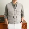 26 chaleco de otoño e invierno para hombre, con forro polar, engrosado, a prueba de viento y cálido, para deportes al aire libre y ocio
