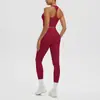 Conjunto de Yoga Europeu e Americano de Alta Elasticidade Respirável Amigo da Pele à Prova de Choque com Costas nadador Calças Longas de Cintura Alta para Esportes Corrida Fitness