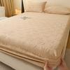 Lençol de baixo com elástico de Veludo de Leite Classe A com Escultura para Cama de Solteiro Capa de Cama para Quarto de Casa Conjunto de Três Peças Capa Protetora de Colchão Simmons Tudo Incluído