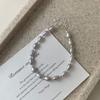 Pulsera de Plata Esterlina S925 con Perla Gris Natural de Agua Dulce para Mujer, Diseño de Nicho de Lujo Accesible Retro Francés, Pulsera Popular Ins