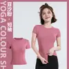 Camiseta Primavera 2026 Secado Rápido Ropa de Yoga Manga Corta Ajuste de Cintura Ropa Fitness Bádminton Tenis Correr
