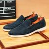 Vip Especializa-se em Sapatos Casuais de Couro para Homens, Couro Genuíno Confortável, Respirável para Todas as Estações, Sola Macia de Caxemira, Mocassins Slip-On de Inverno