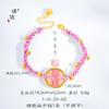 Pu Zuojiu não desbota Sha Jin Shan Fantasma gasta dinheiro em Fivela Ping An Pulseira Rosa Corda de Mão Ajustável Tecida à Mão para Mulheres
