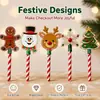 Varinha Mágica de Natal Impressa em 3D, Enfeite Decorativo, Presente de Feriado Transfronteiriço, Design de Boneco de Neve Rena para Árvore de Natal