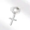 Pendientes de Acero Inoxidable con Forma de Cruz Estilo Punk Coreano Ins para Hombres y Mujeres, Sencillos Pendientes de Clip para Oreja Hip-Hop sin Perforación