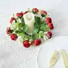 Guirnalda de Rosas Simuladas Pascua Navidad Rosa de Té Mesa Portavelas Guirnalda Set de Fiesta Decoración Guirnalda