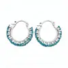 Aretes redondos geométricos de espiga de trigo incrustados con circonita, exquisitos y únicos, aretes de nicho con un sentido de lujo y sofisticación, al por mayor
