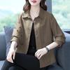 Camisa de Manga Larga con Cuello Polo de Temperamento Primavera 2024 Nueva Camisa de Madre Moderna y Elegante Top Reductor de Edad para Mujer