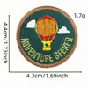 Nuevo Parche de Tela Redondo Bordado de Dibujos Animados Insignia de Aventura al Aire Libre Parche de Etiqueta de Tela Parche Termoadhesivo Accesorios para Ropa Venta al por Mayor