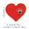Joyería Europea y Americana, Gato Pata de Corazón, Animal Pata de Perro, Huella de Amante, Broche de Chaqueta con Goteo de Aceite Electrochapado Venta al por Mayor