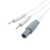 Conector Macho Reimer de 2 Pinos Fabricado Sob Medida de Fábrica Cabo de Fisioterapia com Agulha de Eletrodo Sr 2.0 Um-Para-Dois, Cabo Condutor de Eletrodo para Fisioterapia
