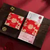 Set de Sobres Rojos de Dinero para Boda con Carácter de Doble Felicidad, Set de Tarjetas de Sobres Rojos para Diez Mil Yuanes, Set de Dinero de Regalo para Regalo de Compromiso