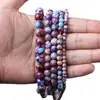 Shixi Trade Piedra Sintética Emperador Piel de Serpiente Piedra Cuentas Redondas Piedra Shoushan Cuentas Sueltas Accesorios para Joyería DIY Productos Semi-Terminados con Cuentas