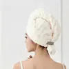 Gorro de Microfibra para Secar el Cabello, Espeso, Absorbente, Secado Rápido, Turbante de Hotel con Cola Ancha, No Necesita Secadora, Gorro de Ducha para el Hogar, Terciopelo de Coral