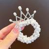 Corona de Princesa para Niñas Cuerda para el Cabello Accesorios para el Cabello Cuerda para el Cabello Coreana de Perlas de Imitación Banda Elástica para el Cabello con Bolita para el Cabello de Niña