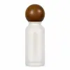 En Stock 15ml 20ml 30ml 50ml Botellas para Aceites Esenciales con Anillo de Madera de Nogal Botellas Gotero de Vidrio de Grado Alimenticio Venta al por Mayor Capacidad Pequeña