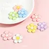 Parches de resina de flor de cerezo en colores macarrón, con un efecto degradado tridimensional, para fundas de teléfono y accesorios para el cabello; hecho a mano con diseños de flor de cerezo de cinco pétalos