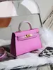 Bolsa Kelly Colorida Mais Vendida no Aliexpress, Bolsa de Mão Feminina Moda Europeia e Americana, Bolsa de Ombro Único Transversal de Alto Padrão para Mulheres