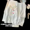Pijama de Algodón Nube para Niñas 2026 Nuevo Set de Ropa para el Hogar de Manga Larga Estilo Delgado para Niñas Estudiantes de Escuela Media