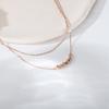Collar de plata de ley s925 con diseño de estrella de verano para mujer, cadena de clavícula de lujo, colgante cuadrado pequeño de doble capa para regalo.