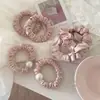 Goma para el pelo de perla rosa simple coreana para mujer, goma de pelo de alta elasticidad, cuerda duradera para coleta, banda de goma, accesorios para el pelo