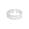 737 Estilo coreano INS nicho diseño lujo ligero textura plisada anillo de encaje plata brillante plata esterlina S925 femenino