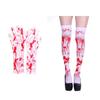 Halloween Estampado de Huesos Tejido Blanco Hueso Set de Guantes y Calcetines Decorativos Halloween Productos del Festival de Fantasmas Venta al por Mayor Transfronteriza