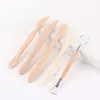 Conjunto de 5 Peças de Ferramentas de Escultura em Argila de Madeira Cerâmica para Crianças para Escultura Manual, Argila Ultraleve, Faca de Escultura em Argila de Óleo, Escultura em Argila DIY