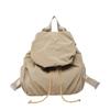 2025 Nova Mochila Coreana de Nicho Plissada Puff Feminina Estudante Universitária Bolsa Escolar Mochila de Viagem Casual Versátil