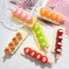 Brochetas de Dulces de Fruta Decoraciones de Imitación Funda de Teléfono Hecha a Mano Accesorios de Resina para Manualidades Accesorios para el Cabello Llavero Kit de Material
