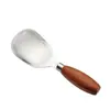 Colher de Arroz Personalizada em Aço Inoxidável 304 Estilo Japonês Antiaderente Cabo de Madeira Colher de Arroz Sandalo Vermelho Colher de Arroz Panela de Arroz Colher de Arroz