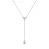 Moda transfronteriza exquisito collar largo en forma de Y, no se decolora, elegante y versátil, adecuado para ir al trabajo, accesorio de cuello de lujo ligero al por mayor