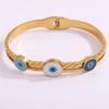 Pulsera de acero titanio Ojo del Diablo pulsera de acero inoxidable para niñas de alta gama moda europea y americana chapada en oro pulsera que no se desvanece