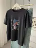 Camiseta de Manga Corta Gruesa Cepillada Suave con Estampado de Perro de Dibujos Animados para Mujer, Estilo Coreano Holgada Casual Versátil como Prenda Interior
