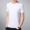 Comércio Exterior Roupas Masculinas Verão Cor Sólida Camiseta Masculina de Manga Curta Camiseta Jovem com Gola Redonda Novo Estilo Masculino Camiseta Básica Tendência
